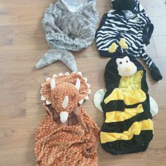 Halloween costumes zebra, shark, one size