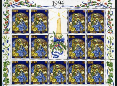 1994 Ireland Christmas Commemorative Stamp Sheetlet Mint Never Hinged (MNH)