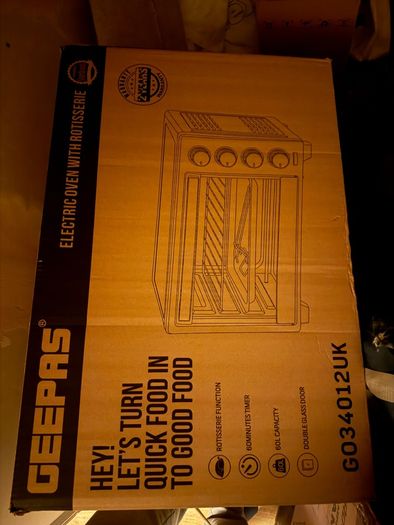 Portable 60 Liter electric oven with rotisserie all equipment