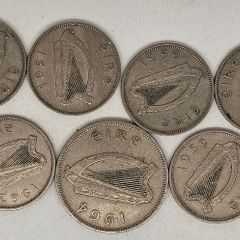 Ireland Shilling and Florin Lot 1954 1951 1959 1962 Shillings 1964 Florin