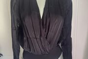 BNWT Primark dark navy/black long sleeve going out body suit size UK6 EU 34 Postage included