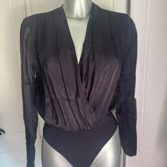 BNWT Primark dark navy/black long sleeve going out body suit size UK6 EU 34 Postage included