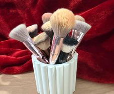 Modern Fluted Makeup Brush Holder / Vanity Organizer (Matte Finish)