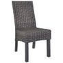 Dining Chairs 4 pcs Brown Kubu Rattan and Mango Wood Image 2