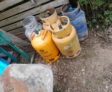empty gas bottles