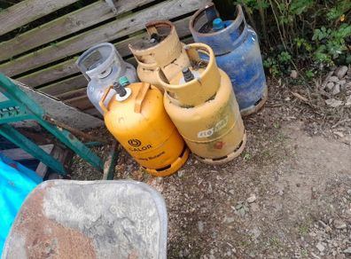 empty gas bottles