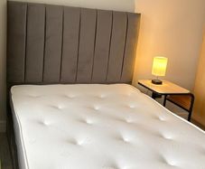 bed with mattress