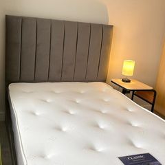 bed with mattress