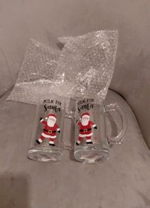 2 luxury christmas santa mugs
