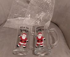 2 luxury christmas santa mugs