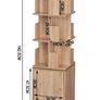 BRAND NEW Bookshelf 3 level storage shelf with cabinet made of MDF light oak Image 5