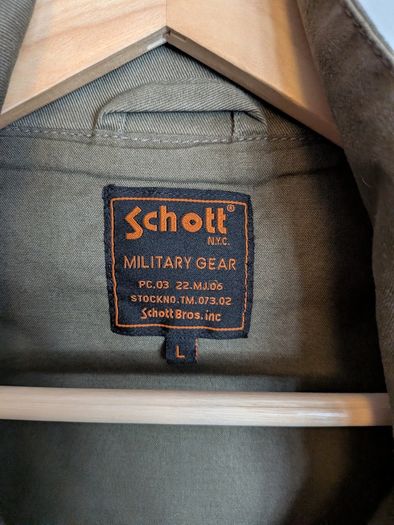 Schott NYC Military Gear Field Jacket - Khaki / Olive - Size L