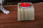 onyx candle holder