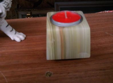 onyx candle holder