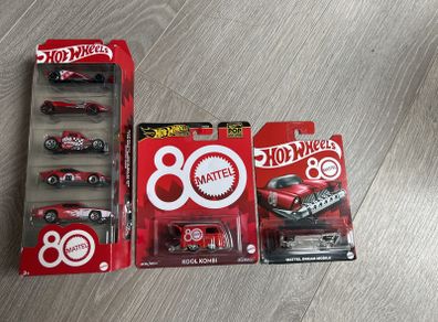 hot wheels Mattel 80 years anniversary set
