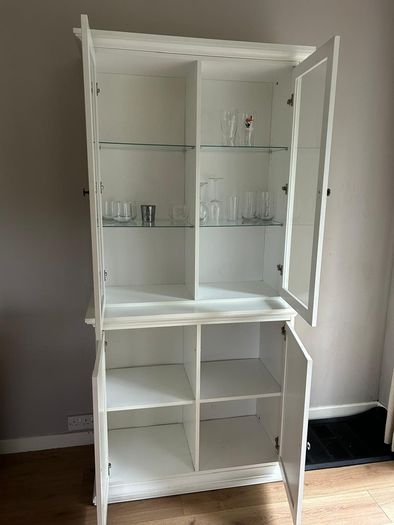 Dresser - white with glass front