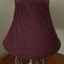 Lamp, Pleated Purple Shade, Gold Base Image 2