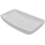 Bathroom Basin with Mixer Tap Ceramic Rectangular White Image 6
