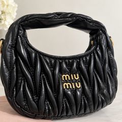 Mui Mui Black Designer clutch bag