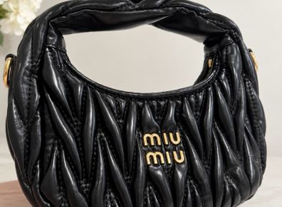 Mui Mui Black Designer clutch bag