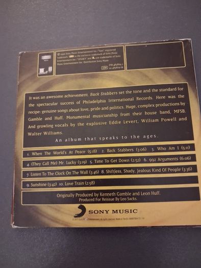 The O'Jays - Back Stabbers -  cd