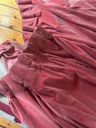 Vintage Pink Velvet curtains
