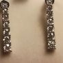 Rhodium Plated Sterling Silver Moissanite Drop Earrings Image 8