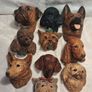 10 X 1950's Bosson's Chalkware Dog Heads Image 2