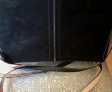 River Island Black Suede & Faux Leather Crossbody Handbag