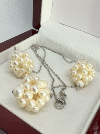Silver AAA Fresh Water Pearl Necklace (70.00 Ct) - Sterling Silver