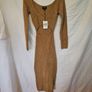 Bardot Brown Knit Cutout Midi Dress Image 4