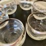 Set of six mid-century roly poly cocktail/punch glasses and tray Image 6