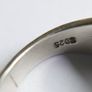 Vintage 925 Sterling Silver Crossover Ring with Stone Setting size M - 5,1g Image 8