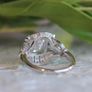 Art Deco Vintage Style Crystal Silver Ring Image 3