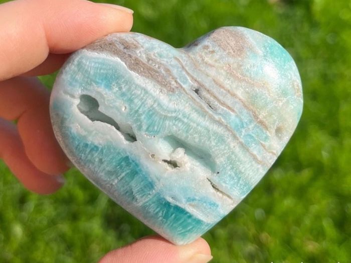 Variety of Crystal Heart Gemstones Rose Quartz, Tigers Eye, Opalite, Clear Quartz, Calcite, and more