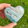 Variety of Crystal Heart Gemstones Rose Quartz, Tigers Eye, Opalite, Clear Quartz, Calcite, and more Image 8