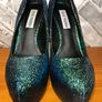 Steve Madden Dejavu Green/Blue Glitter Mermaid Scale Pattern Stiletto High Heel Shoes UK5 EUR38   S-E Image 3