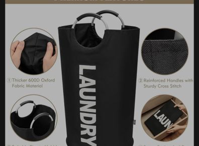 Large Collapsible Washing Laundry Basket Bag