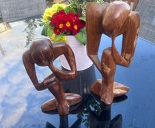 Retro African Thinker statue ( Pair)