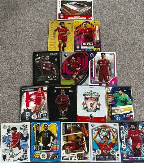 15 Liverpool match attax cards