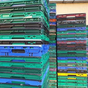 Stacking storage crates/boxes with handles - Free Delivery in Carlow - 2 euro each.