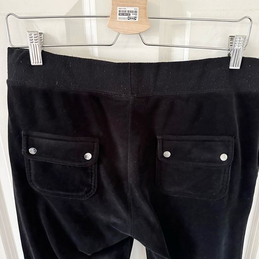 Juicy Couture Black Velvet Joggers L