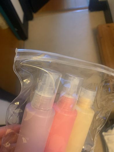 Reusable cosmetic bottles for travel