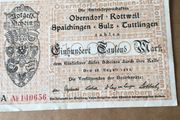 Rare Old 1923 German Banknote - 100,000 Mark