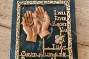 Praying Hands Vintage Marble Wall Placque