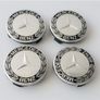 4 x Mercedes Benz New Silver/black Centre caps Image 2