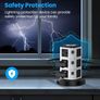Acodot 12 Way Multi Plug 1.8m Extension Cable, 3 USB Slots, Surge Protection Extension Lead with Night Light for Home, Office Image 4