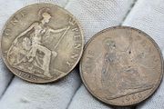Great Britain 1908 and 1966 Penny Lot