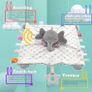 Baby Comforters Blanket Baby Comforters Newborn Soft Touch Tag Blankets Elephant Soft Comforter Baby sleeping toy with Taggies Teether soft elephant security blanket Image 3
