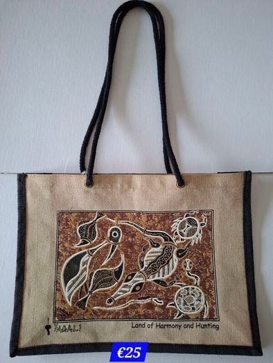 Cotton Shoulder Bag (Aboriginal Design)